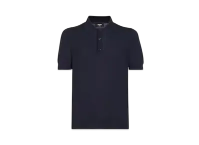 FENDI Men's Wool Polo Shirt "Blue"
