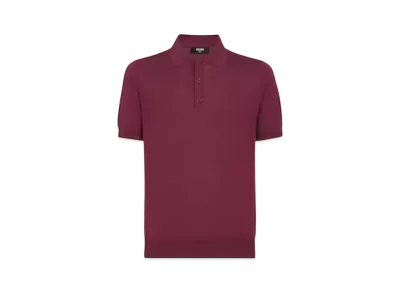 FENDI Men's Wool Polo Shirt "Red"