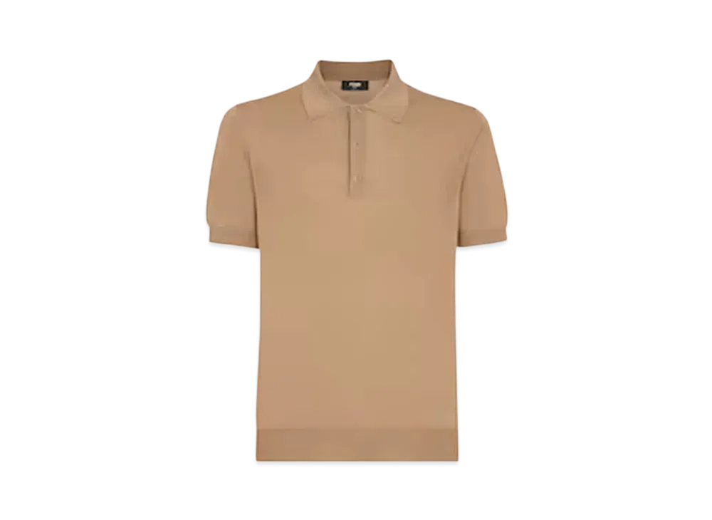 FENDI Men's Wool Polo Shirt "Brown"