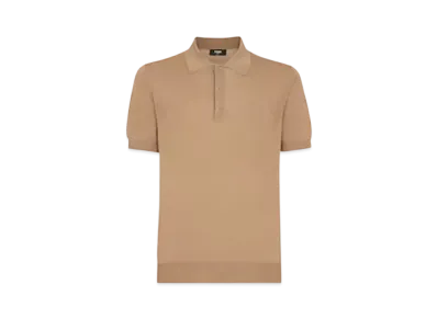 FENDI Men's Wool Polo Shirt "Brown"