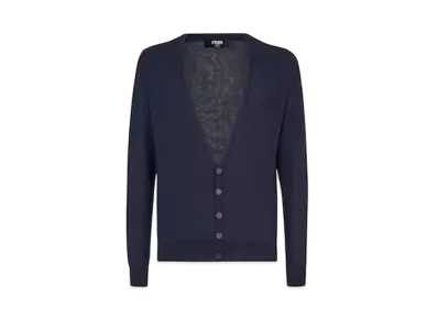 FENDI Men's Wool Cardigan "Blue"