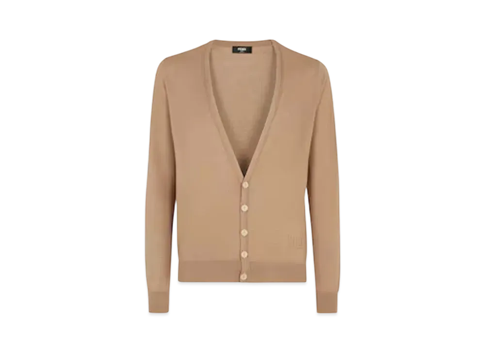 FENDI Men's Wool Cardigan "Brown"