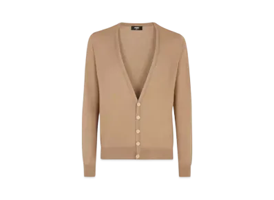 FENDI Men's Wool Cardigan "Brown"