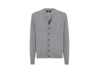 FENDI Men's Wool Cardigan "Gray"