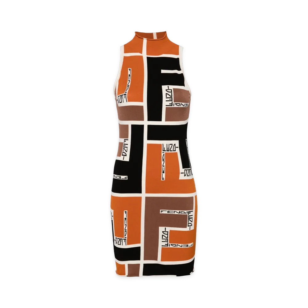 FENDI Women's Dresses "Multicolor/Orange"