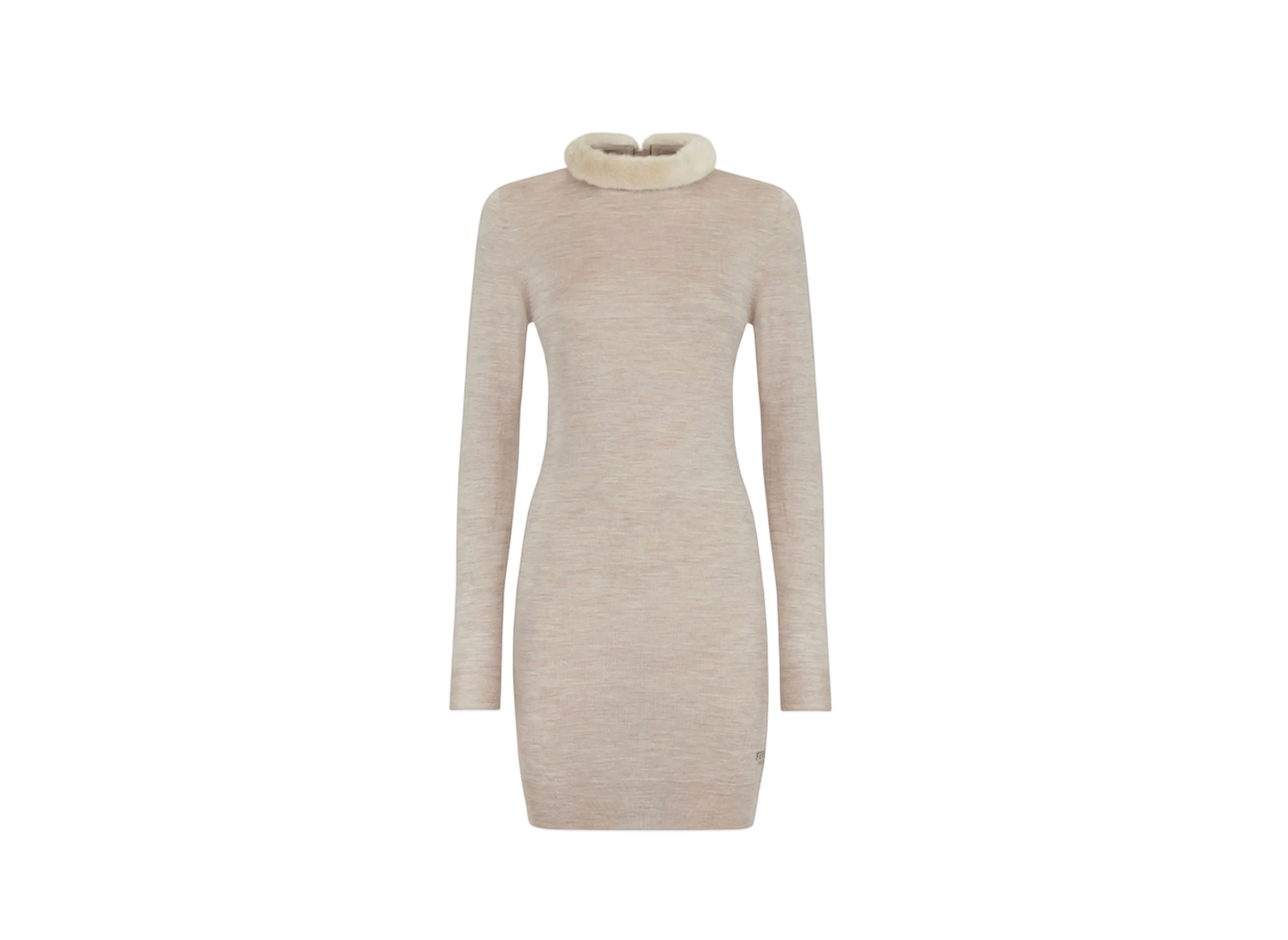 FENDI Women's Silk & Wool Dress "Beige"