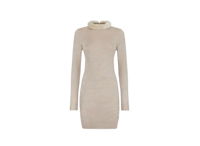 FENDI Women's Silk & Wool Dress "Beige"