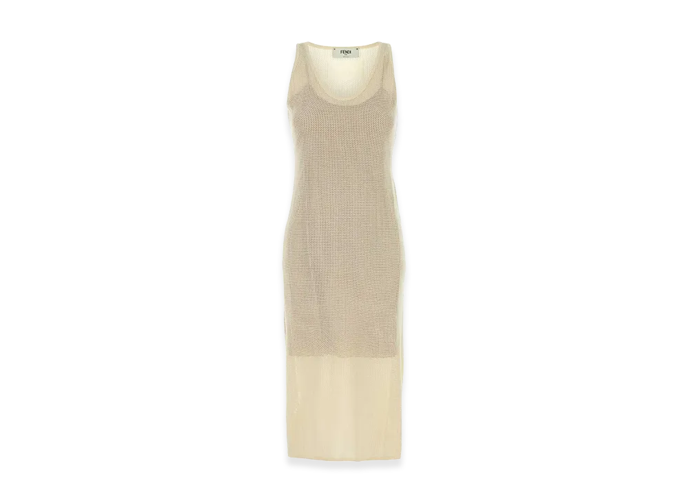 FENDI Women's Mesh Dress "Cream"
