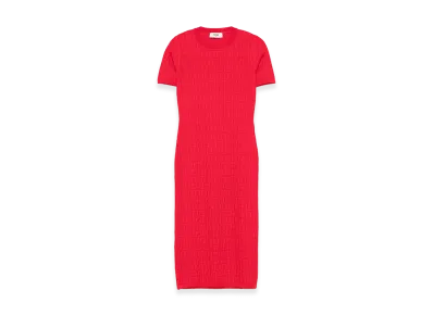 FENDI Women's FF Cotton And Viscose Dress "Red"