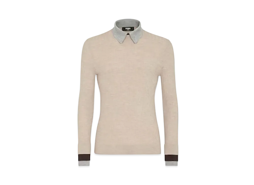 FENDI Men's Wool Sweater "Beige"