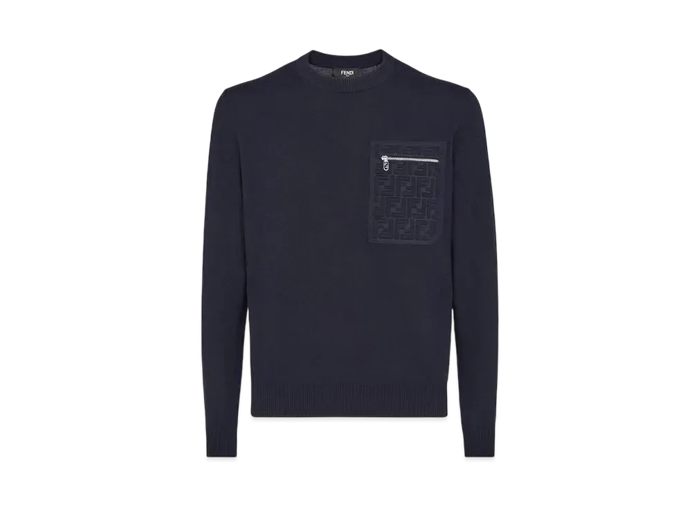 FENDI Men's Sweater Wool "Blue"