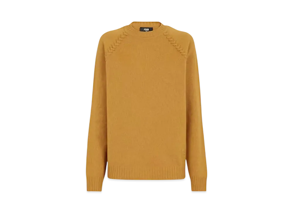 FENDI Men's Cashmere and Wool Sweater "Yellow"