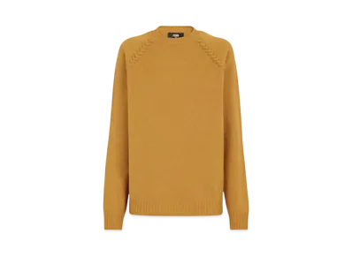 FENDI Men's Cashmere and Wool Sweater "Yellow"