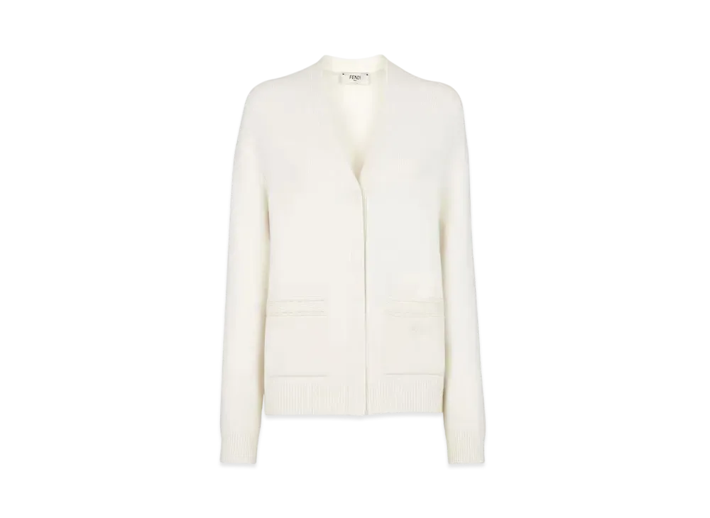 FENDI Women's Cashmere Cardigan "White"