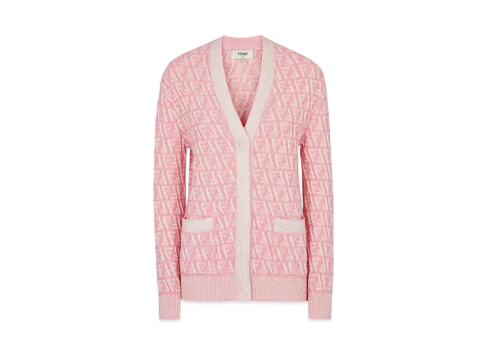 FENDI Women's Cardigan Lunar New Year Cashmere & Wool "Pink"