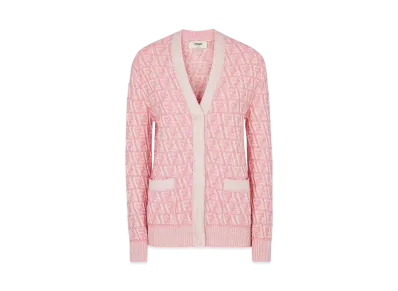 FENDI Women's Cardigan Lunar New Year Cashmere & Wool "Pink"