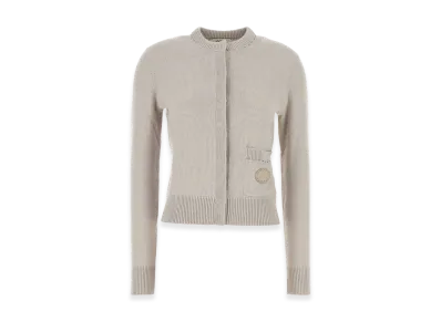 FENDI Women's Cappuccino Cashmere Cardigan "Beige"