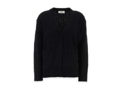FENDI Women's Wool Blend Cardigan "Black"