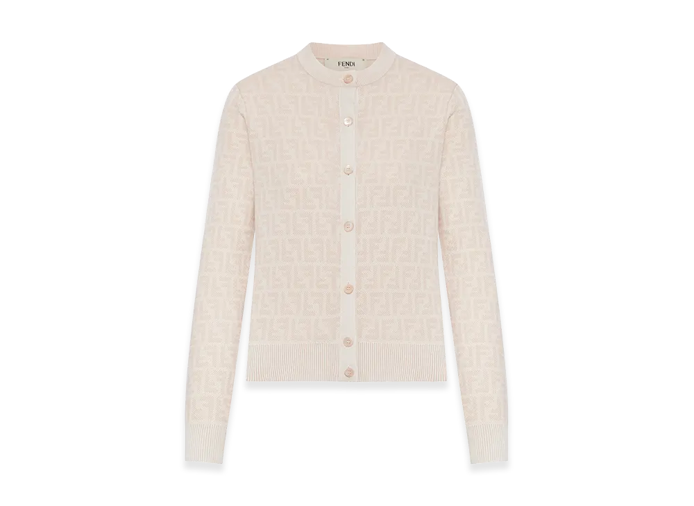 FENDI Women's FF Wool Cardigan "Pink"