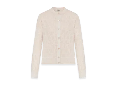 FENDI Women's FF Wool Cardigan "Pink"