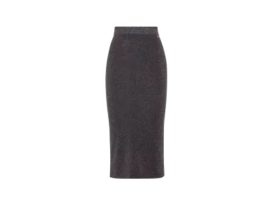 FENDI Women's Metallic Yarn Jersey Skirt "Black"