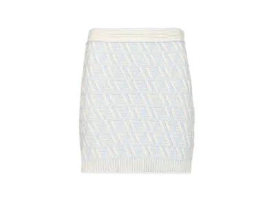 FENDI Women's Wool And Cashmere Mini Skirt "Light Blue"