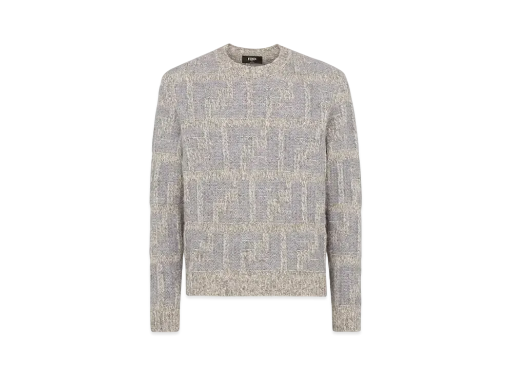 FENDI Men's Sweater Alpaca and Wool FF "Gray"