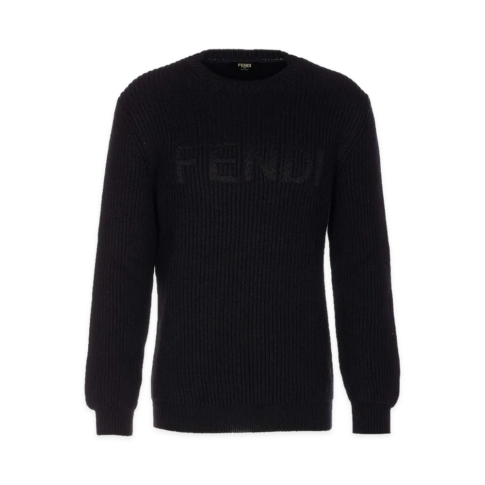 FENDI Maxi Lettering Sweater "Black"