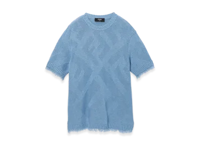 FENDI Crewneck Short Sleeve Knit "Sky"