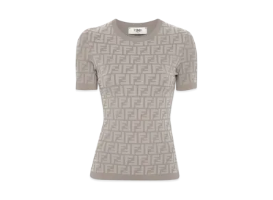 FENDI Sweater FF Viscose Jumper "Dove Gray"