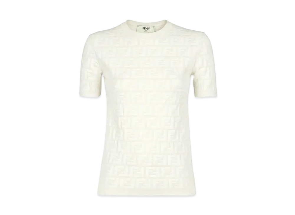 FENDI Sweater FF Viscose Jumper "White"