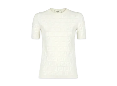 FENDI Sweater FF Viscose Jumper "White"
