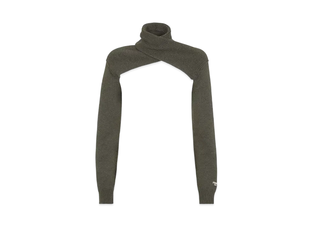 FENDI Women's Wool & Cashmere Shrug "Green"