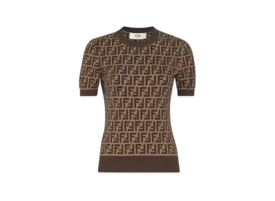 FENDI Women's FF Cotton Sweater "Brown"