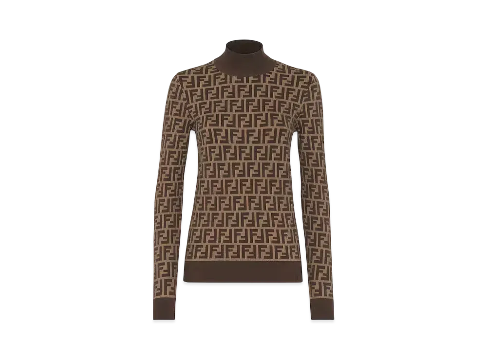 FENDI Women's FF Cotton Sweater "Brown"
