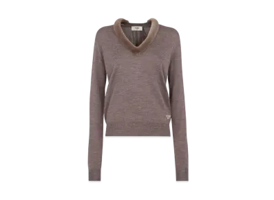FENDI Women's Wool & Silk Sweater "Gray"