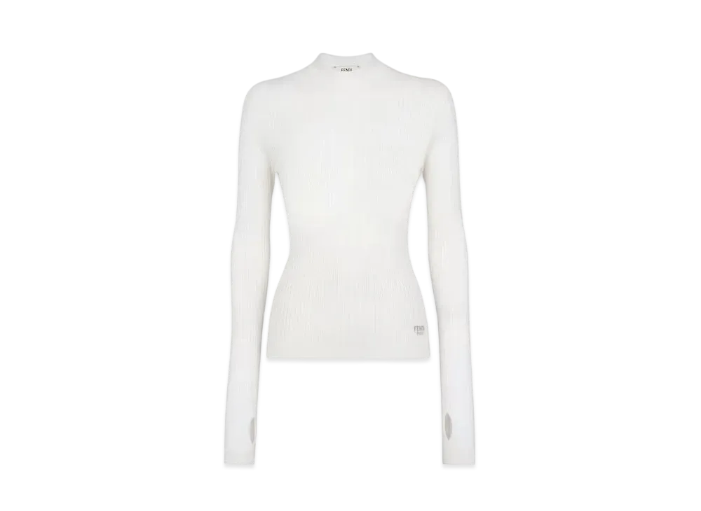 FENDI Women's Silk & Wool Jersey "White"