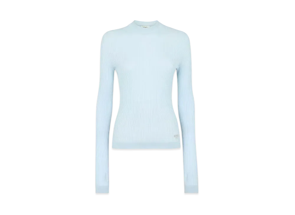FENDI Women's Wool & Silk Sweater "Light Blue"