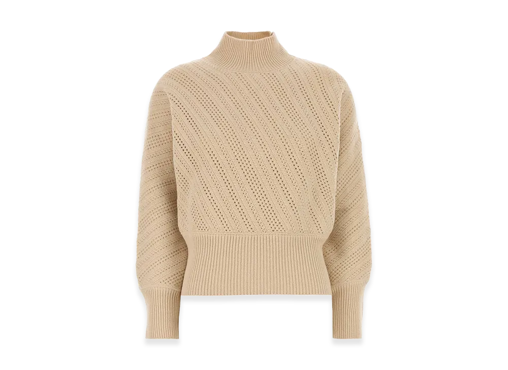 FENDI Women's Wool Blend Sweater "Beige"
