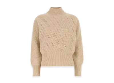 FENDI Women's Wool Blend Sweater "Beige"