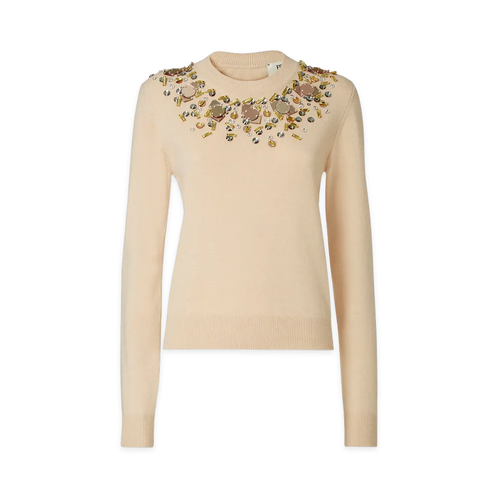 FENDI Women's Pullover A Girocollo "Beige"