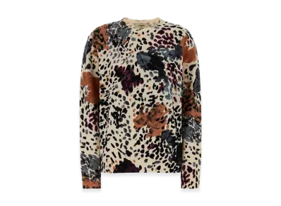 FENDI Women's Wool And Cashmere Falena Print Sweater "Multicolor"