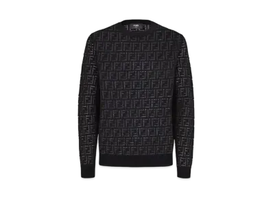 FENDI Men's Nylon & Wool Sweater "Black"
