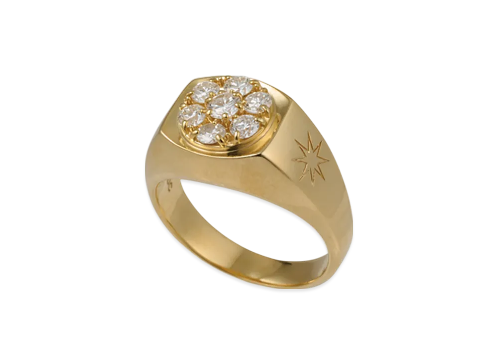 GDC Diamond Memory Ring "Zirconia/Gold"