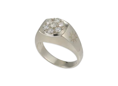 GDC Diamond Memory Ring "Zirconia/Silver"