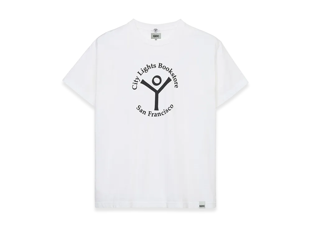 GDC City Lights Bookstore Logo Tee "White"