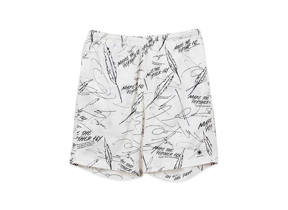 GDC x KJ All-Over Pattern Shorts "White"