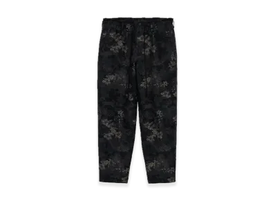 GDC x S'YTE Faded Floral Jacquard Octagon Star Embroidery Waist-String Pants "Black"