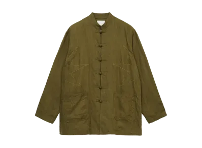 GDC x S'YTE Vintage Linen Chino Cloth Octagon Star Embroidery China Jacket "Khaki"