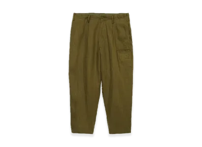 GDC x S'YTE Vintage Linen Chino Cloth Octagon Star Embroidery Waist-String Pants "Khaki"